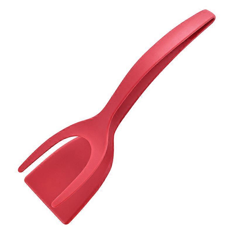 Fried Egg Double Spatula, Non-stick Food Clip 2-in-1 Silicone Egg Inverter Pancake Bread Clip Grill Spade Pliers for Food Grip