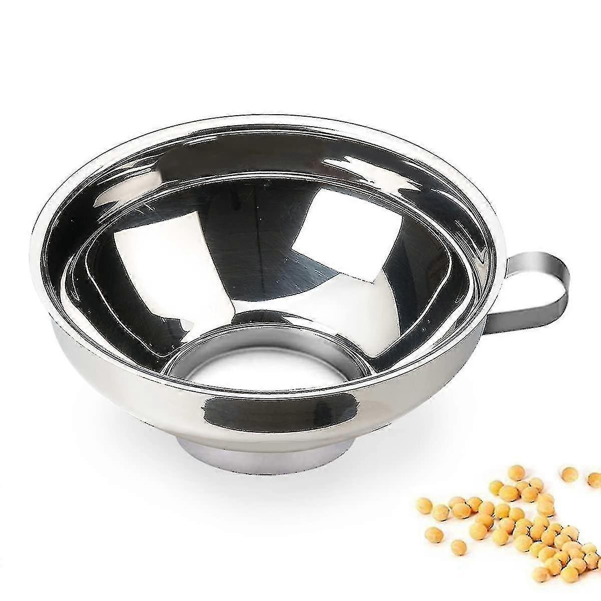 Hermetikktrakt, bred munntrakt, mattraktsett i rustfritt stål