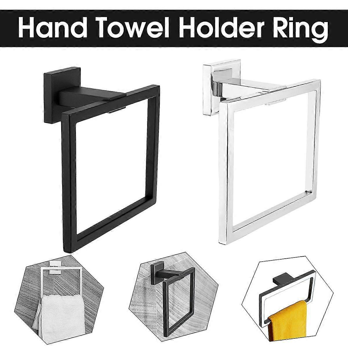 304ステンレス鋼スクエアタオルリングホルダーバスルーム壁掛けタオルハンガーACC121用