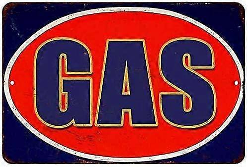 Gas Vintage Retro Reprodução Presente 8x12 polegadas OU 12x16 polegadas High Gloss Metal Mode 4904