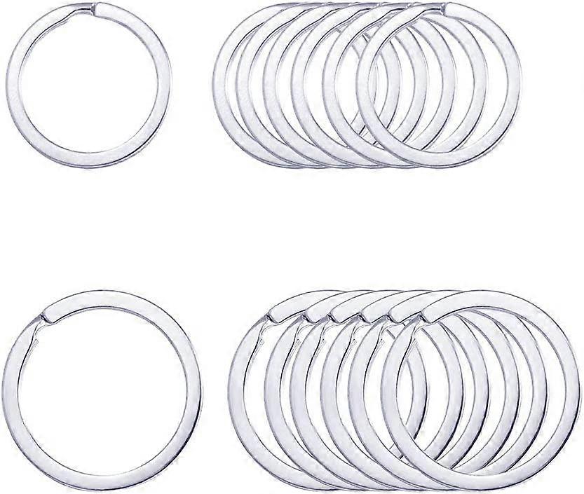 Key Rings,Key Ring Keyring Rustproof, Dog Tag Ring Flat Key Rings Rings Split Keyrings for Home Car Keys Attachment,12 Pcs