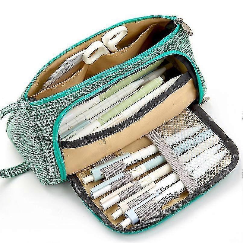 Large Capacity Pencil Case, Student Multi-functional Canvas Pencil Bag