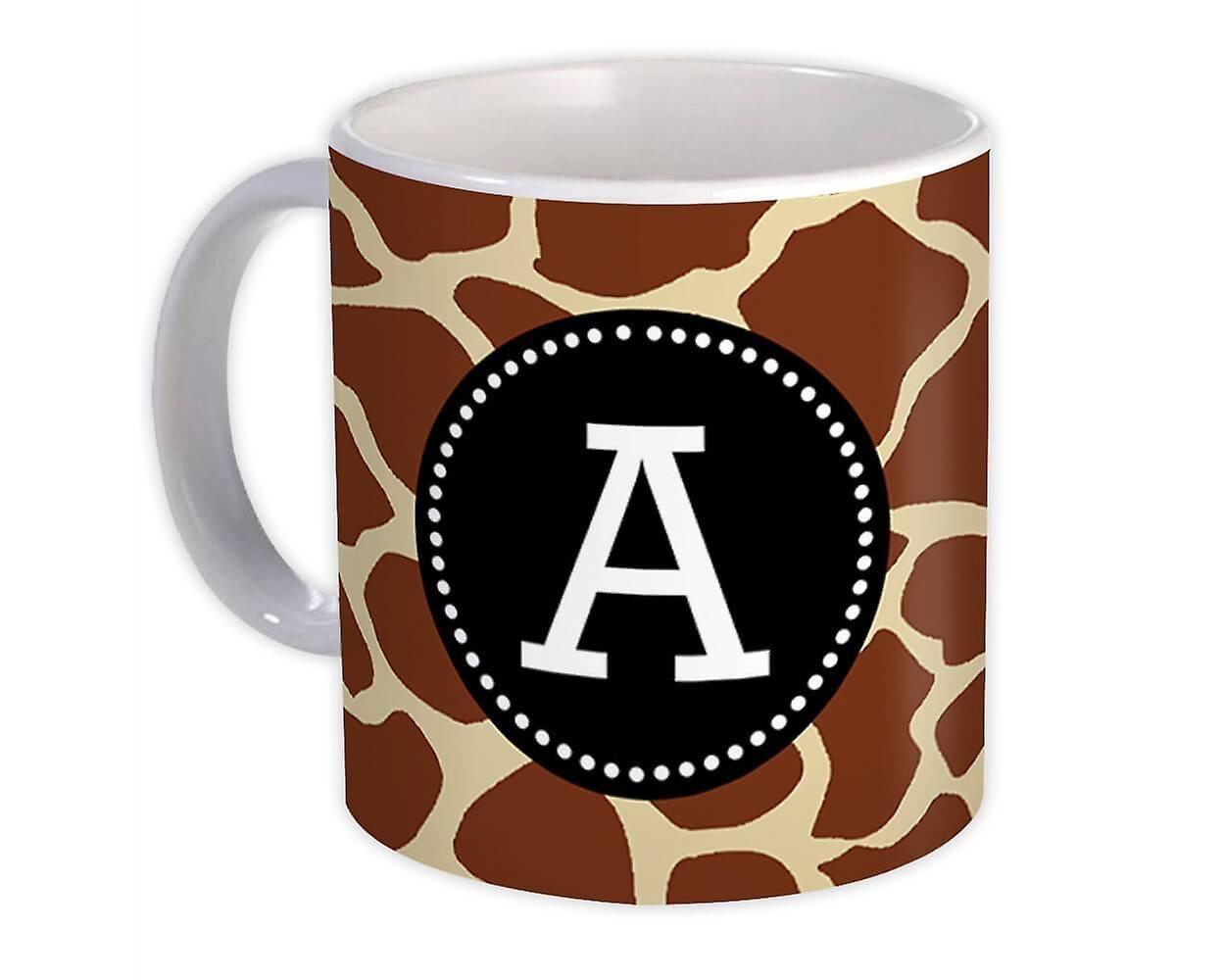 Gift Mug: Monogram Letter A Giraffe
