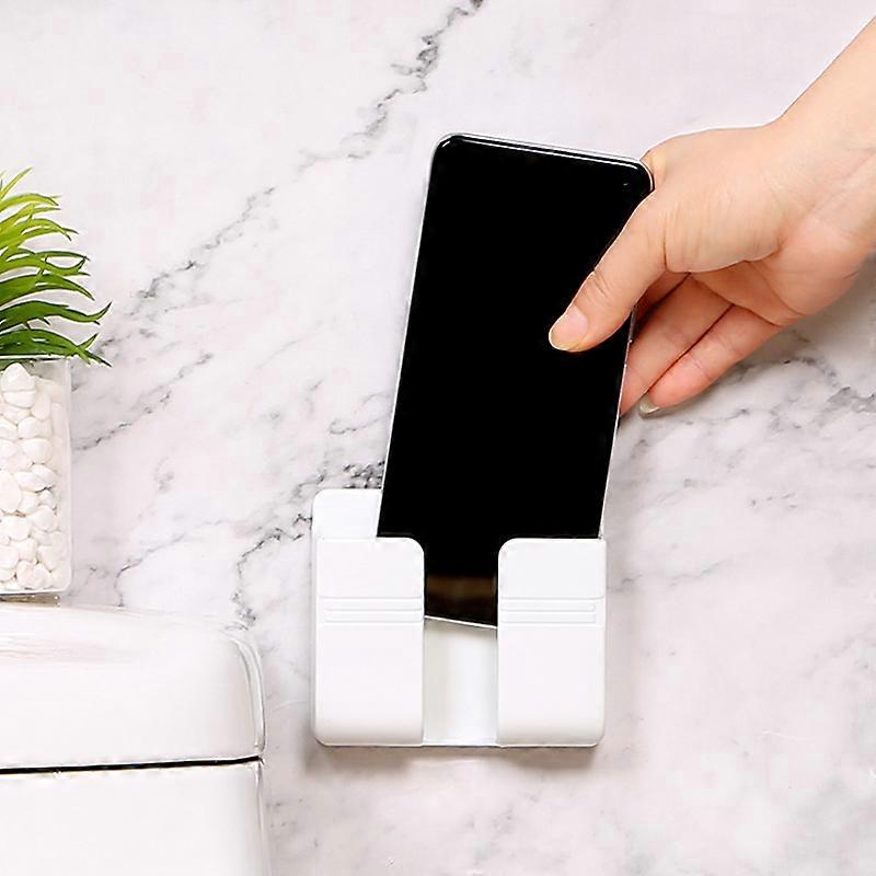 1pc Wall Mounted Storage Box Remote Control Plug Holder Mobile Phone Charging Bracket Wall Mounted Multifunction Holder
