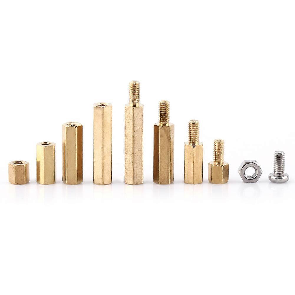 Threaded Brass Standoffs Screw Nut Assortment Set with Box - Set B
