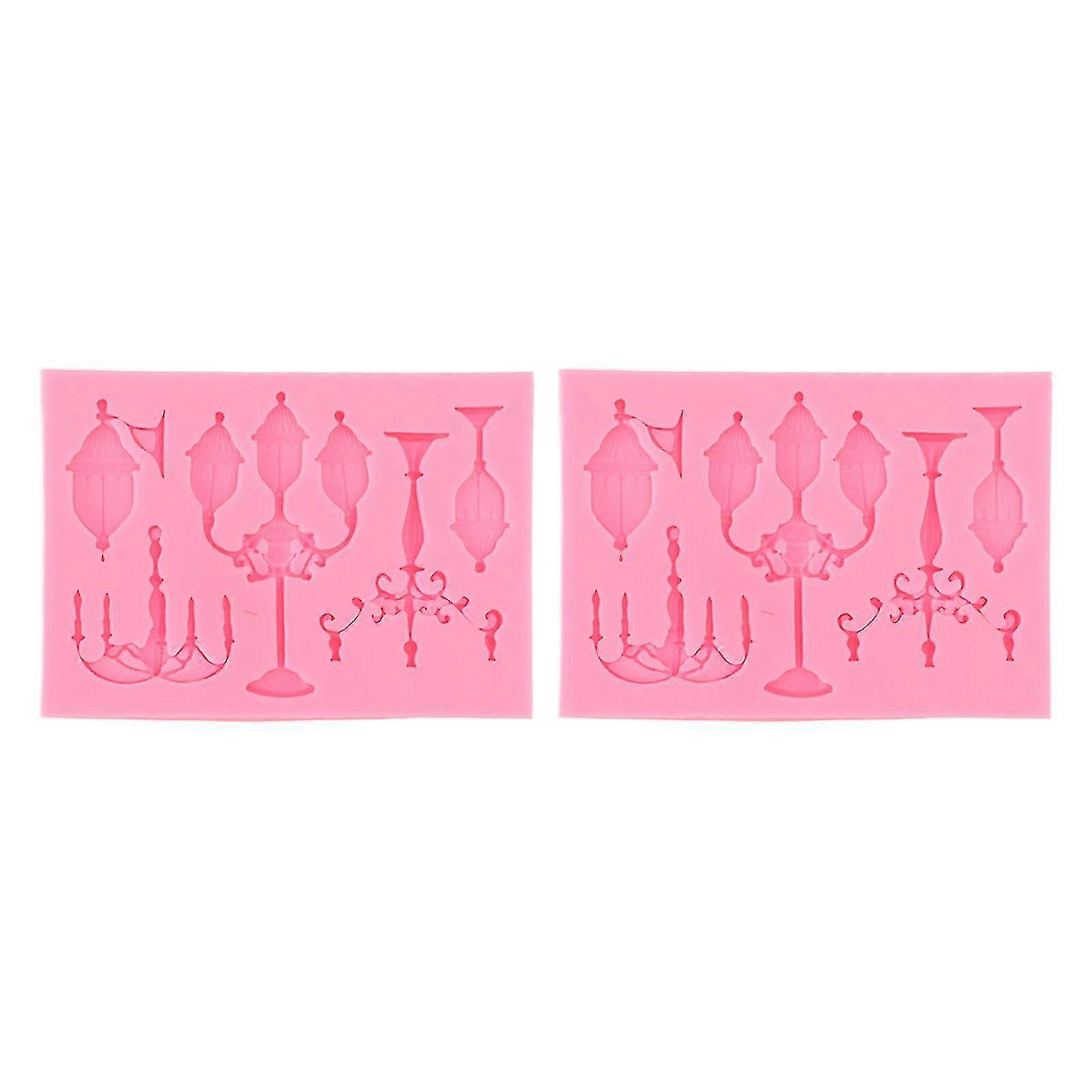 Food Grade Safe Odorless Fondant Silicone Mold - 2PCS Soft DIY Cake Decorating Mold for Crafting Projects (Type 4)