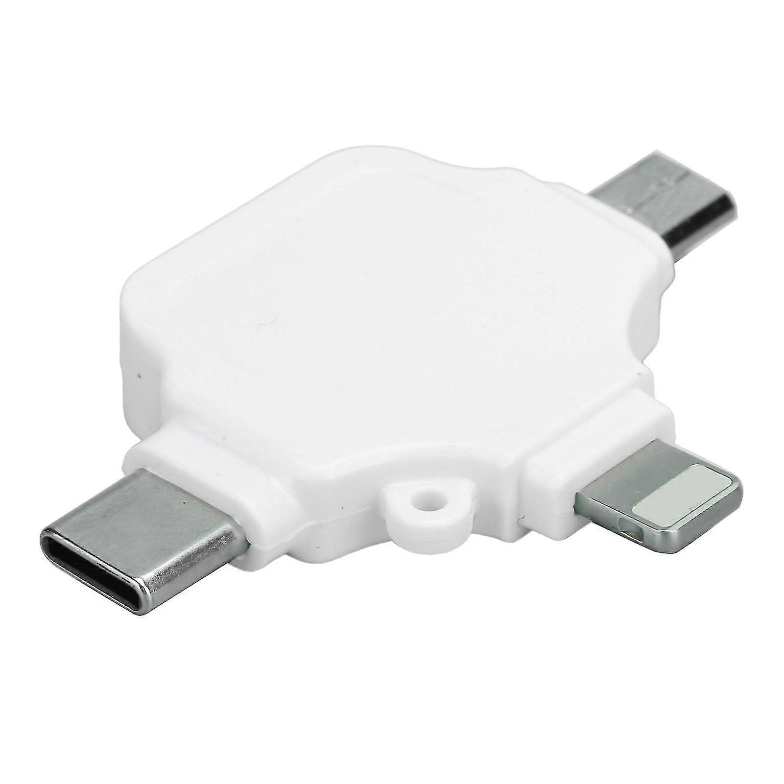 White Portable 3 in 1 OTG Card Reader USB 3.0 Adapter for iOS Mobile Phone