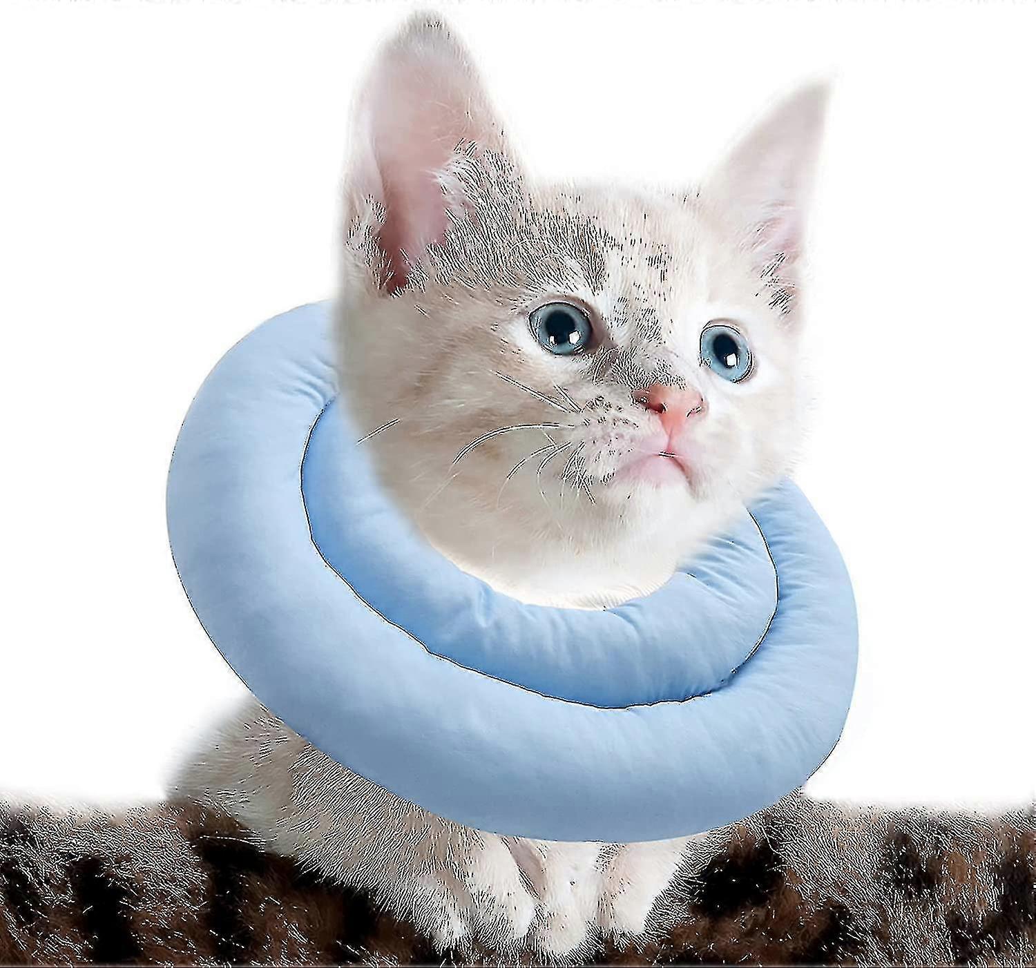 Adjustable Cat Cone Collar Padded With Soft Polyester For After Surgery To Anti Lick