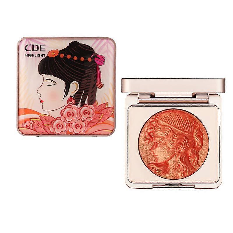 لوحة أحمر الخدود البودرة الناعمة المنقوشة للخدين ، أحمر الخدود المنقوش للخدين ، لوحة أحمر الخدود بودرة الوجه غير اللامع ، مكياج طبيعي ، لمسة نهائية مشعة