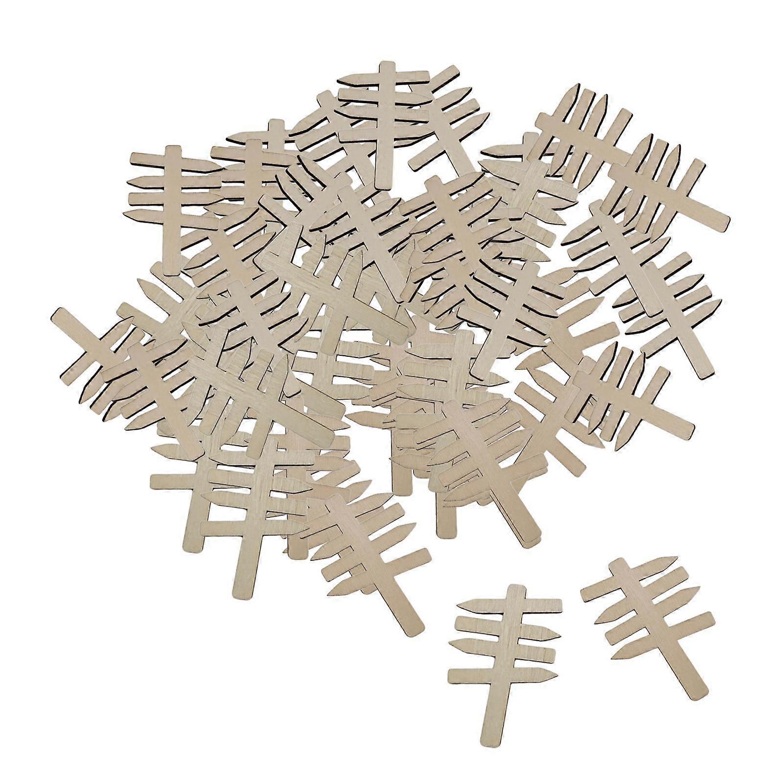 50x Wooden Directional Sign Accessory for Model Railway Railway Model Scenes Set A