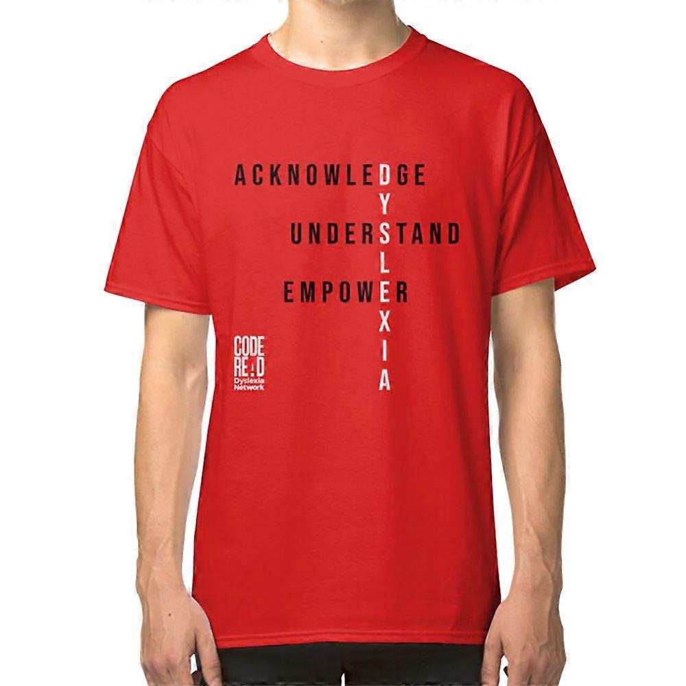 Do It RED for Dyslexia_Red Background T-shirt