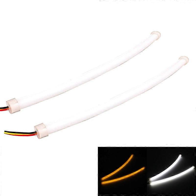 2 PCS 3W Wired LED Tube Daytime Running Light