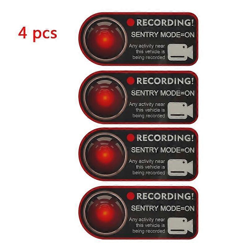Car Interior Car Window Sticker for Tesla Model 3 Y Warning Sticker Model S X Invader Sentinel Sentry Mode Static Car Stickers ElectrostaticMotor Vehi