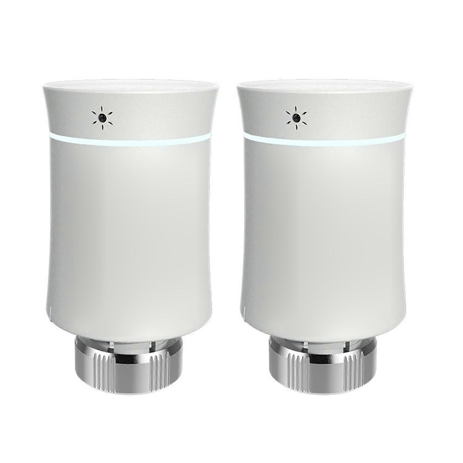 2PCS Smart Radiator Thermostat with Smart Life Programmable Intelligent Temperature Controller Voice Control For Home Air Conditioning Heating Plate C