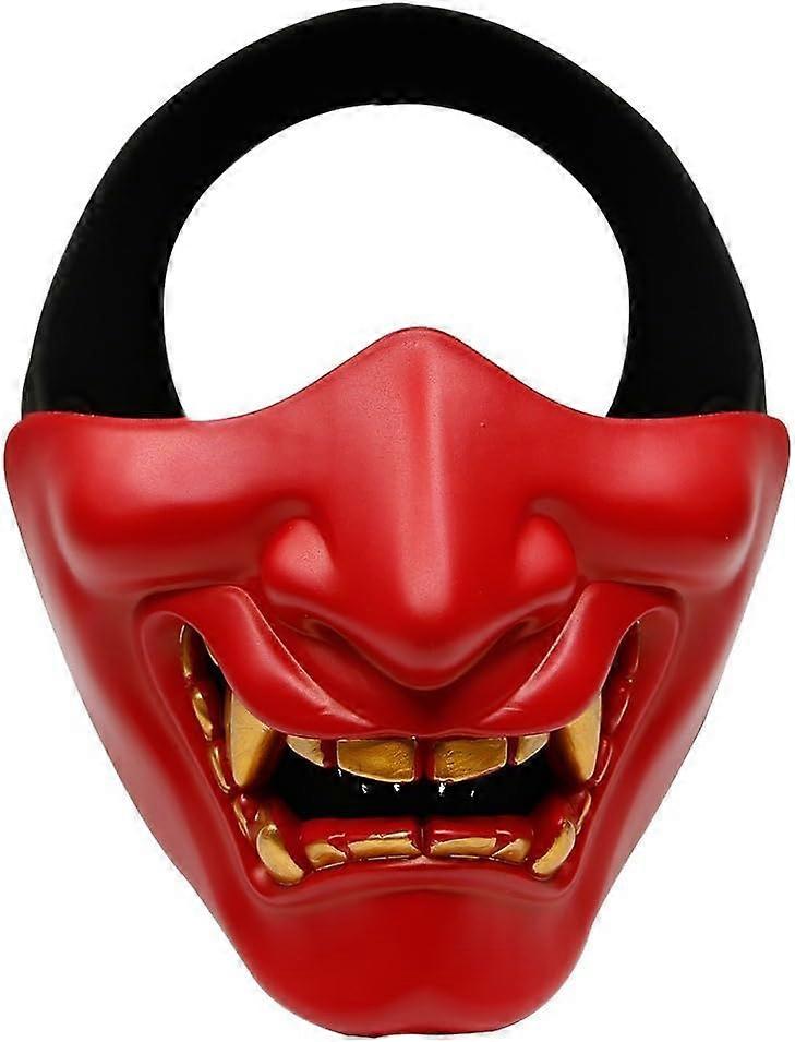 Protective Paintball Airsoft Plastic Cosplay Demon Half Face Mask
