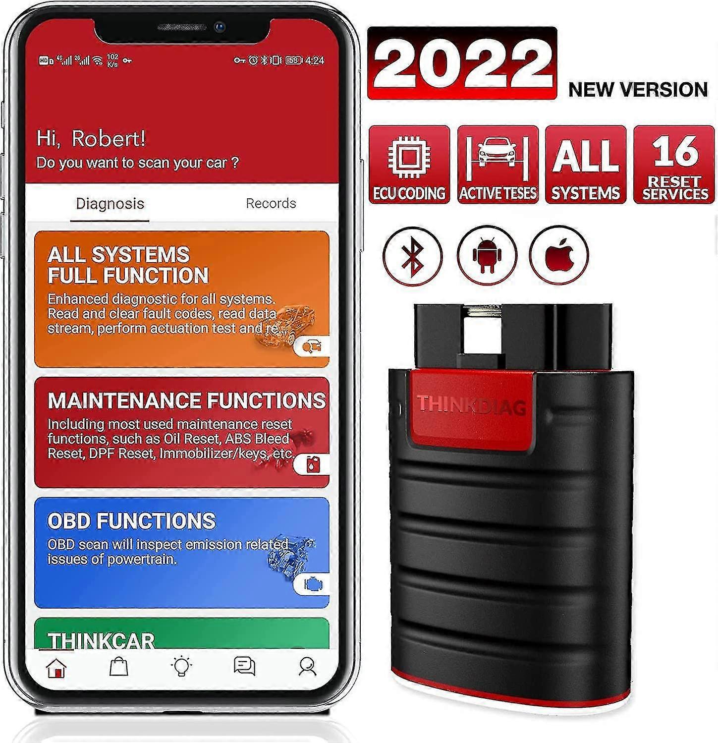 Thinkdiag Obd2 Scanner Valise Auto Diagnostic Véhicule Obdii Scan Tool