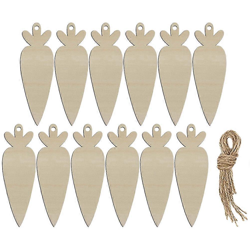 12db húsvéti fa kivágás sárgarépa fa függő díszek befejezetlen üres sárgarépafa kivágások