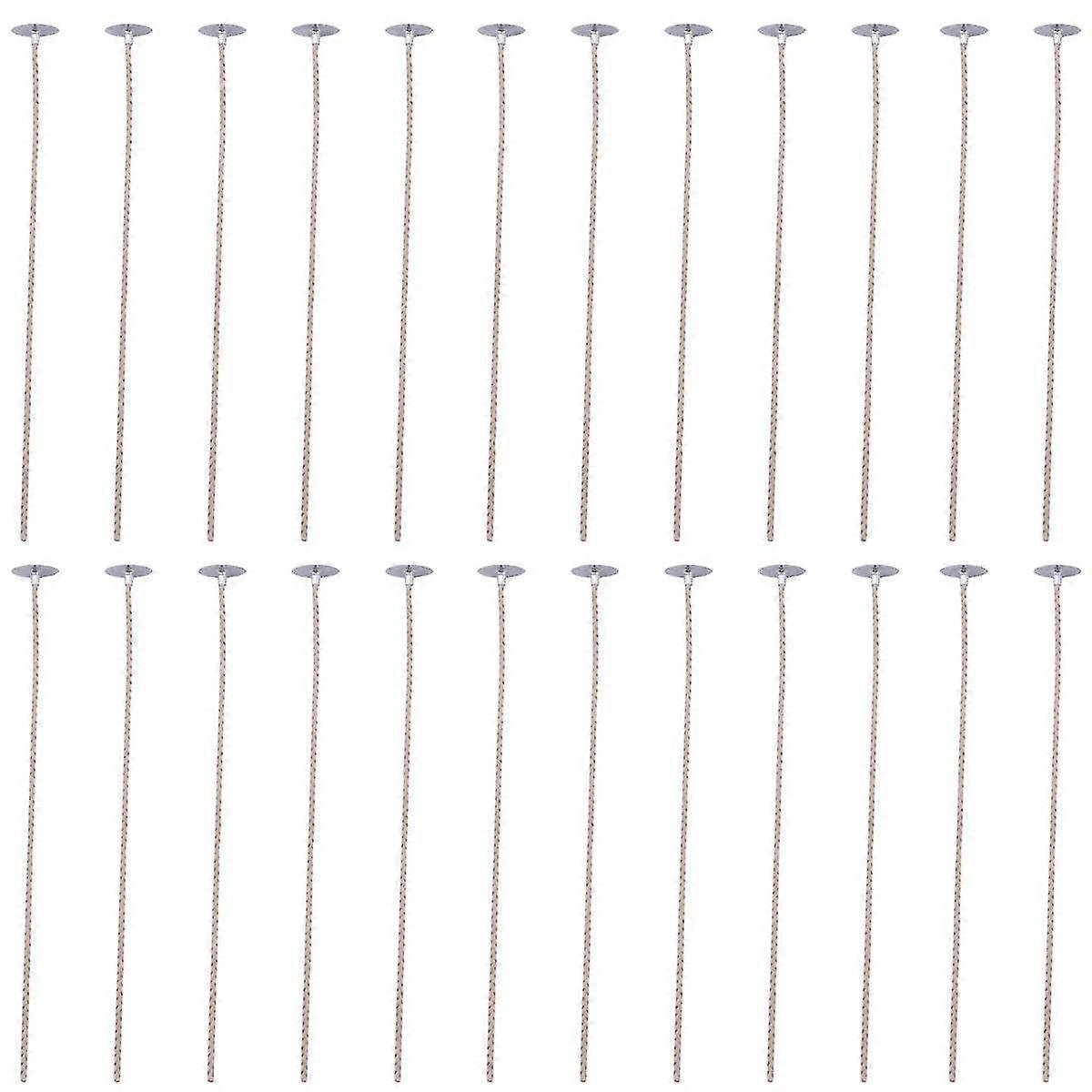 100pcs ECO Wicks for Soy Candles, 8 inch Pre-Waxed Candle Wick for Candle Making,Thick Candle Wick with Base