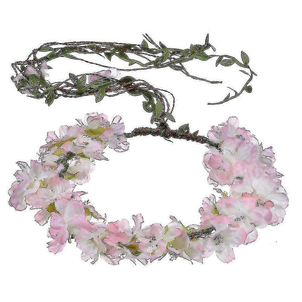 Wreath headpiece pink
