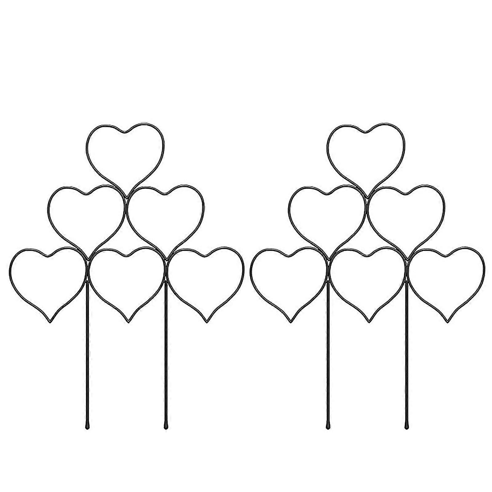 2Pcs Climbing Plants Garden Trellis Rustproof Corrosion Resistant Easy to Install Potted Plant Support Metal Wire Trellis Jikaixiang