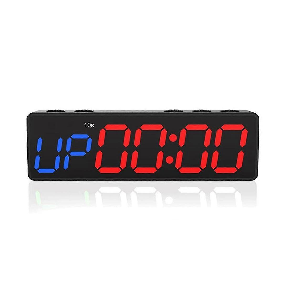 Workout Clock With Battery, Portable Mini Gym Timer With Built-in Magnet For Home Gym, Programmable Countdown/up Timer