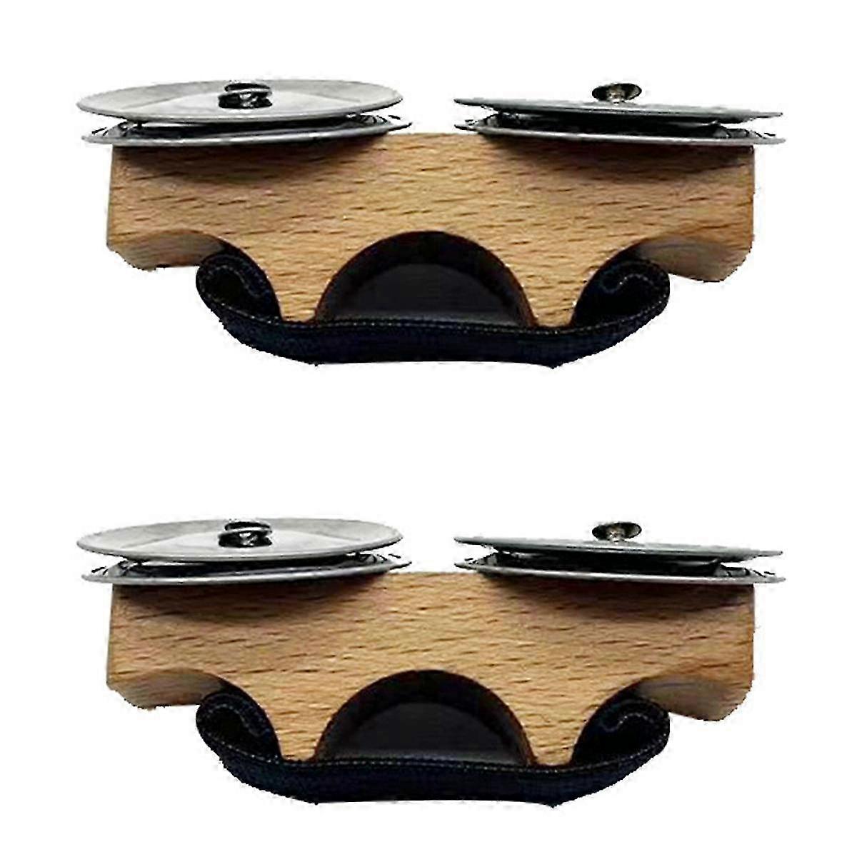 أجراس الإصبع بلون الخشب ، اكسسوارات الإيقاع لكاجون ، ديمبي ، طبل الكنغر