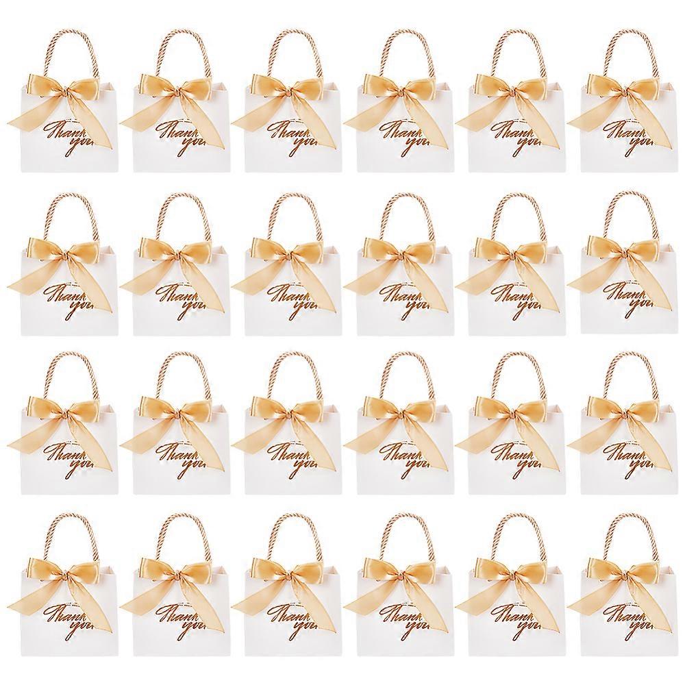 Paper Cupcakes Boxes Portable Gift Boxes with Ribbon for Wedding Candy Boxes Rectangle White 12x14x6cm