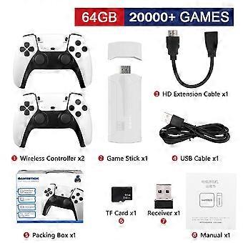 Game Stick Set Upgrade Dual 2.4G Wireless Two Controllers for All Ages