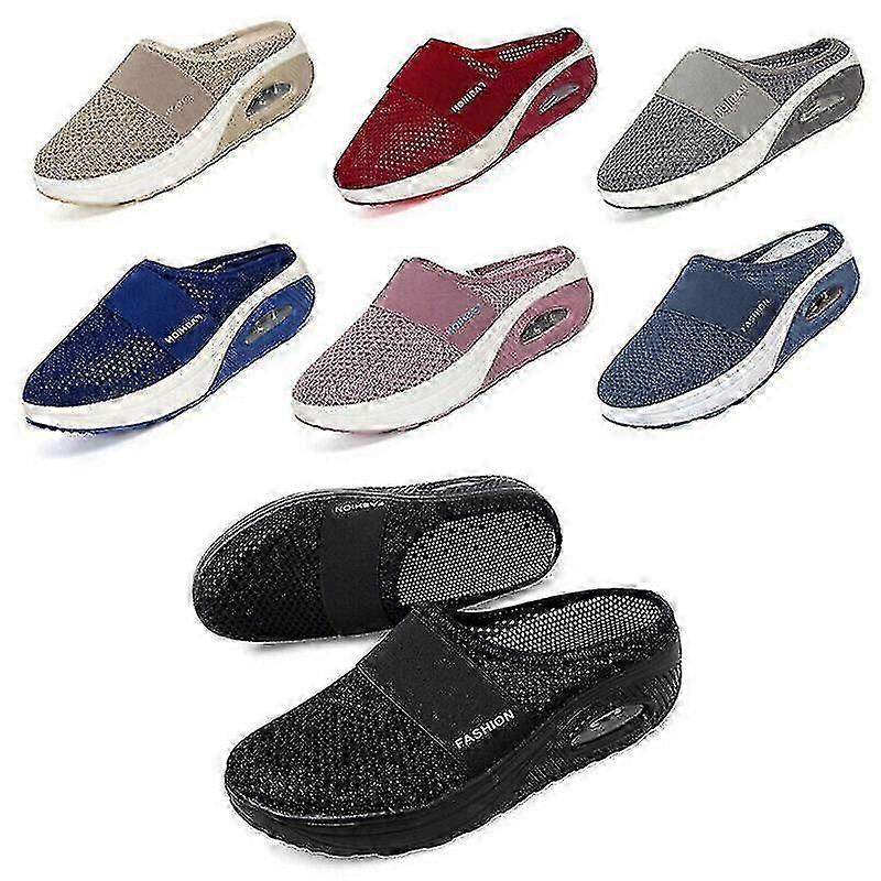 Noua pernă de aer Slip-on Pantofi de mers pe jos ortopedice diabetici non Slip Walking Pantof