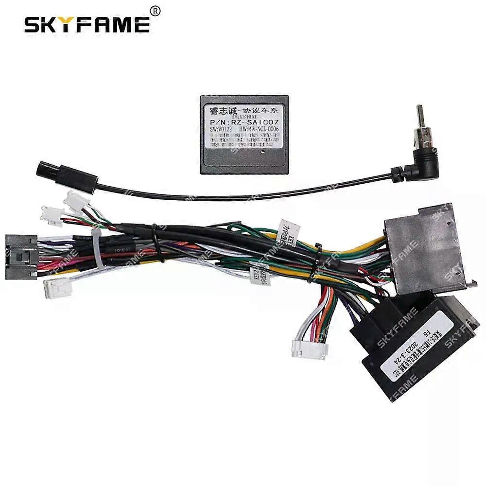חל על רכב 16Pin חיווט סטריאו רתמה כבל חשמל מפענח תיבת קנבוס עבור Roewe 550 20T MG ZS HS GS MG5 MG6 RZ-SAI C07