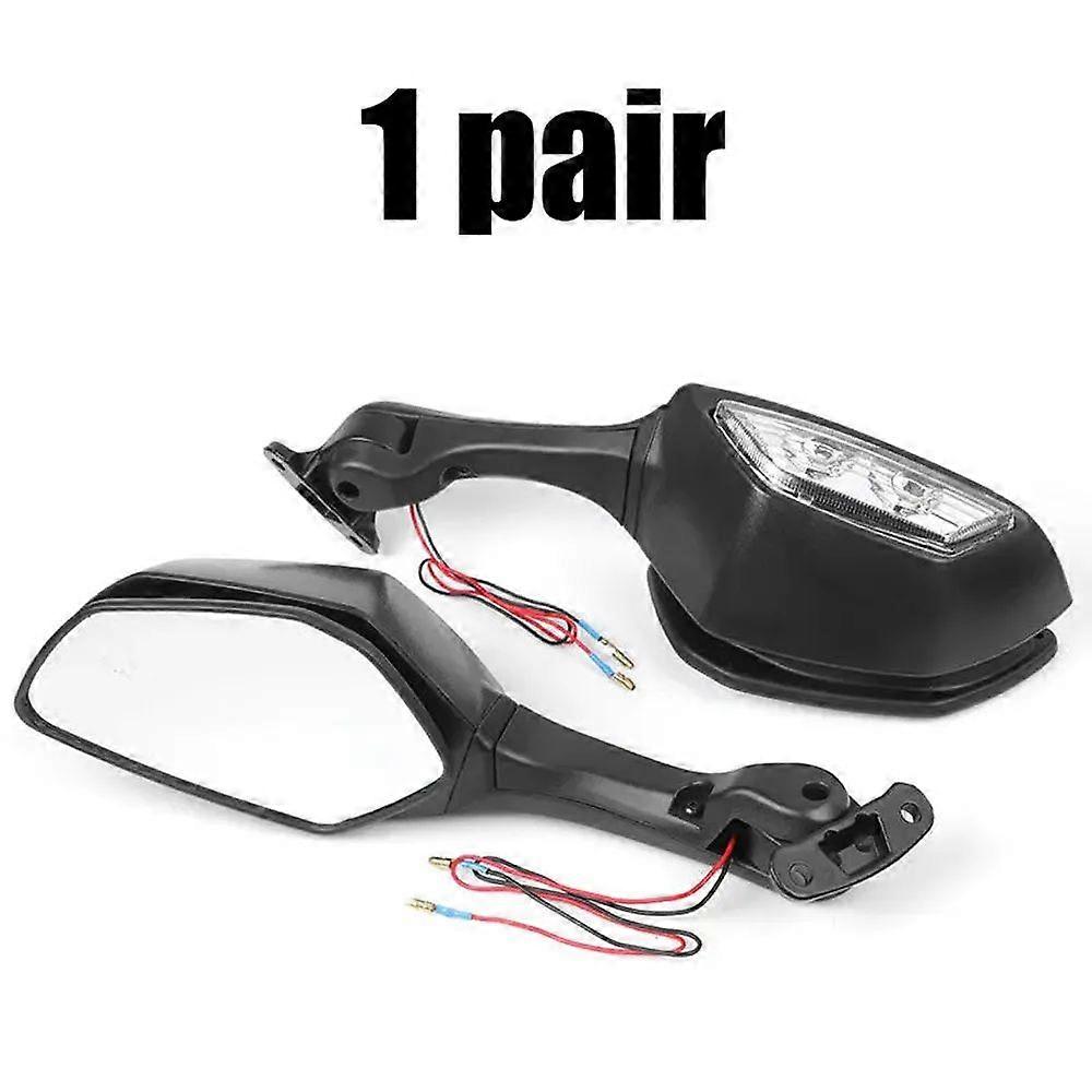 Motorcycle LED Rearview Mirror with LED Lights Side Mirrors for Kawasaki Ninja ZX 10R ZX-10R 2011-2015 2016-2020 H2 2014-2015