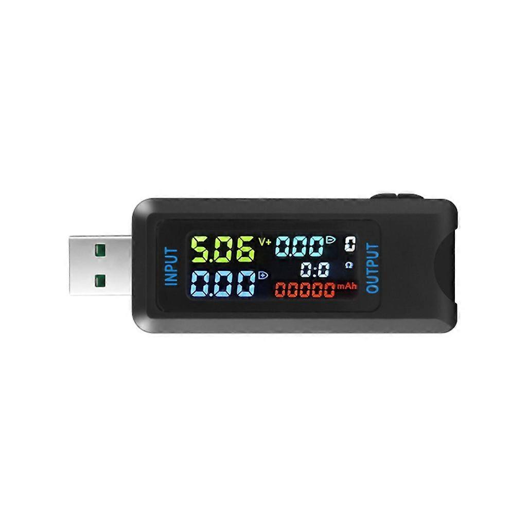 USB/USB C PowerMeterDigital LCD Voltage Current Load Tester Tablets Laptops
