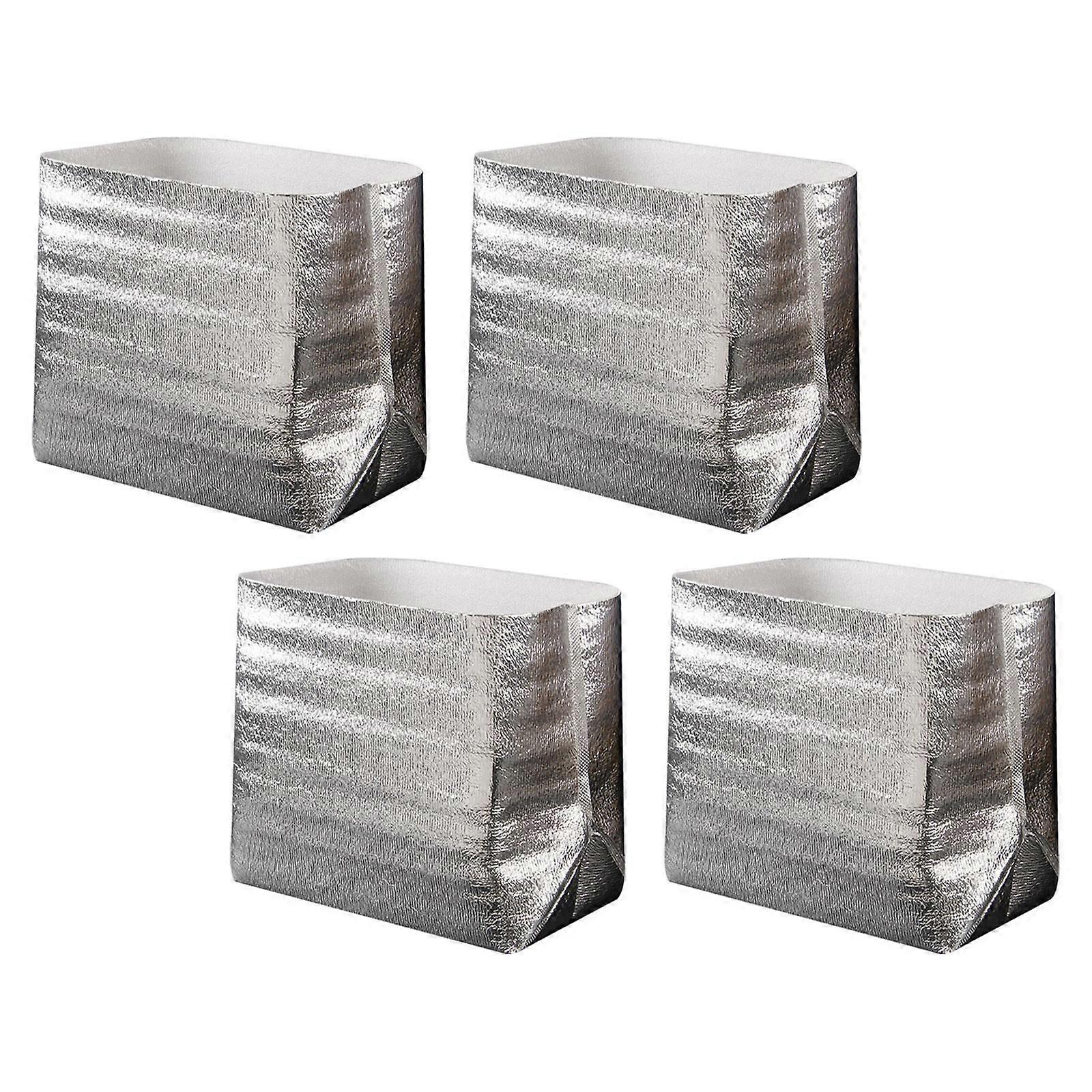 4 Pieces Foil Insulation Bags Package Liners for Packing Frozen and Hot Food 54x39x50cm