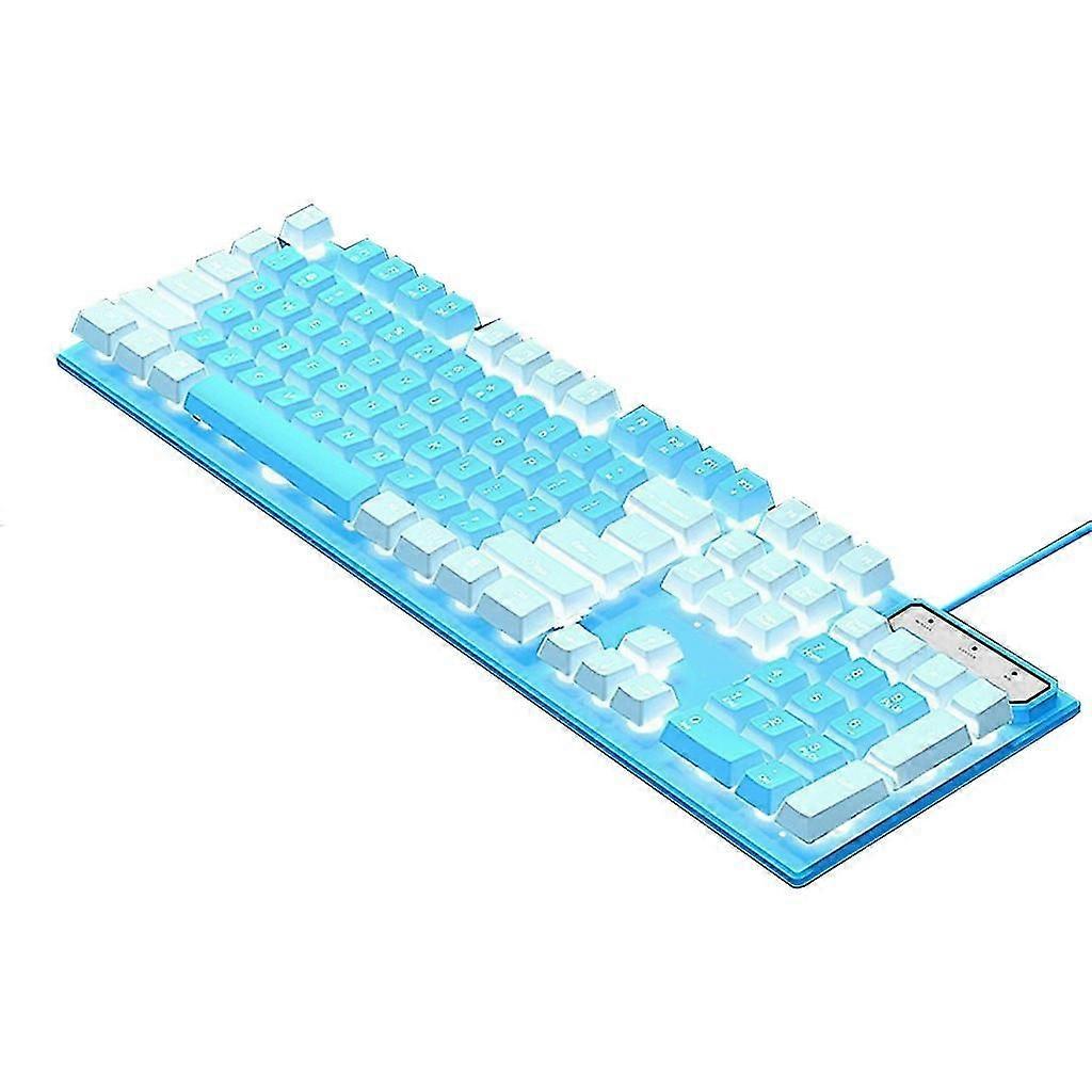 104 Keys Two-color Red Switch Usb Wired Keyboard For Tablets Pc Laptop Gamer
