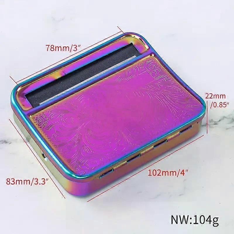 Portable Mini Metal Rolling Machine Tobacco Roller Maker 70mm 78mm 110mm Paper Hand Roll Box Store Cigarette Case Smoking Tool
