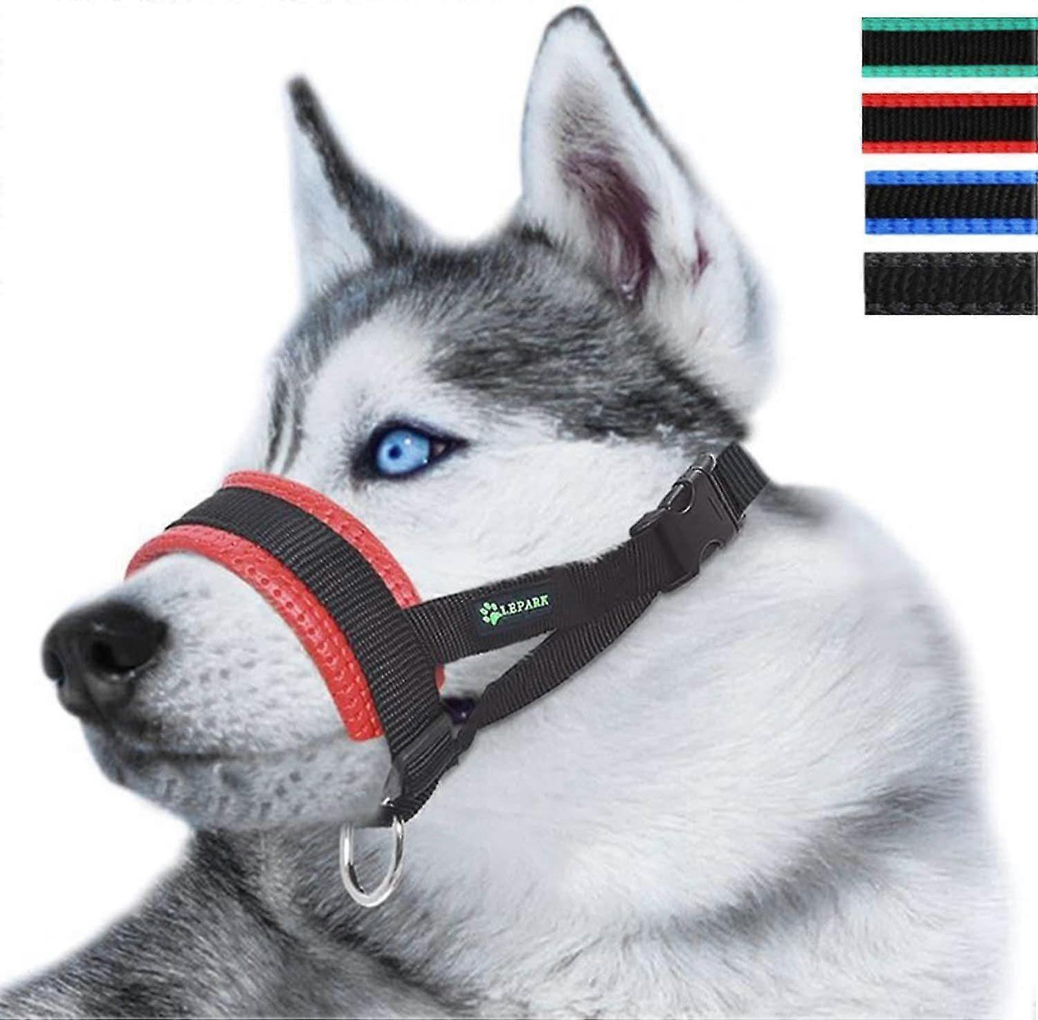Strap Dog Muzzle From Off By For Small, Medium And Dogs S M red
