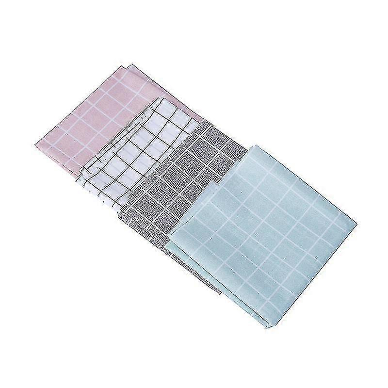 4pcs Canvas Waterproof Washable Tea Tablecloth Rectangular Plaid Coffee Table Cover Cloth Tablecloth