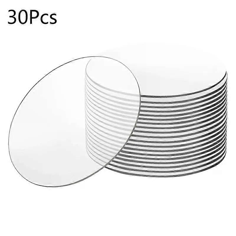 008 Inch Thickness Round Clear Acrylic Panel Disc for LED Light Base Craft 30PC