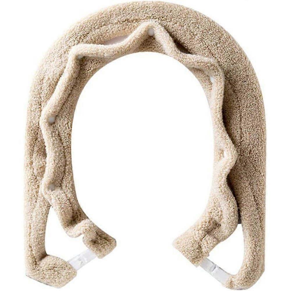 Comfortable Khaki Toilet Mat with Button Closures