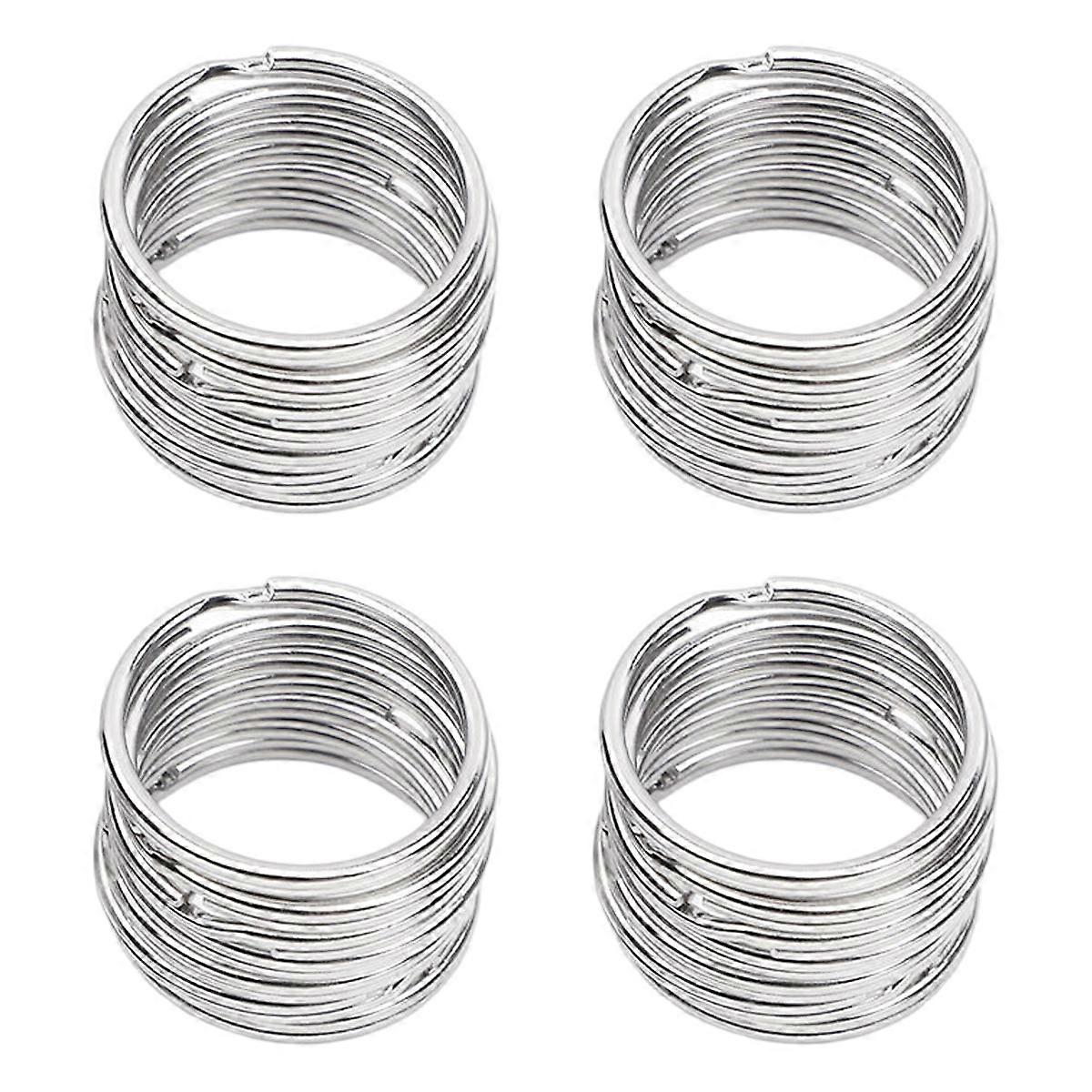 Flat Large-Diameter Stainless Steel Key Rings For Crafting