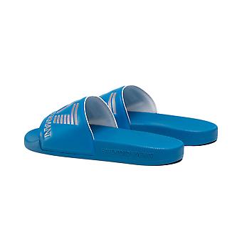 EA7 Emporio Armani Men's Visibility XCP001M562 Sliders Blue UK 8