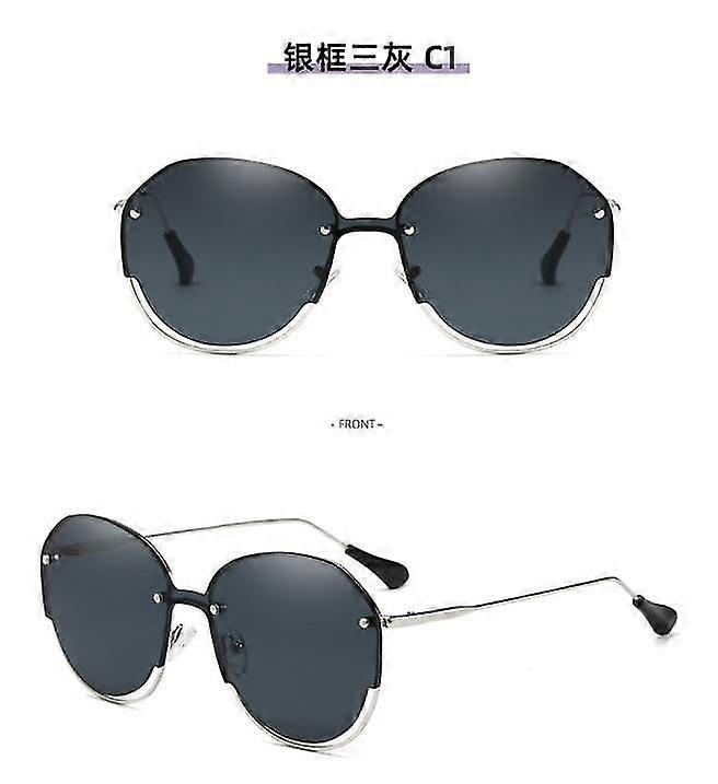 New Men And Women Irregular Cut Edge Sunglasses Frameless Rice Nail Sunshade Mirror