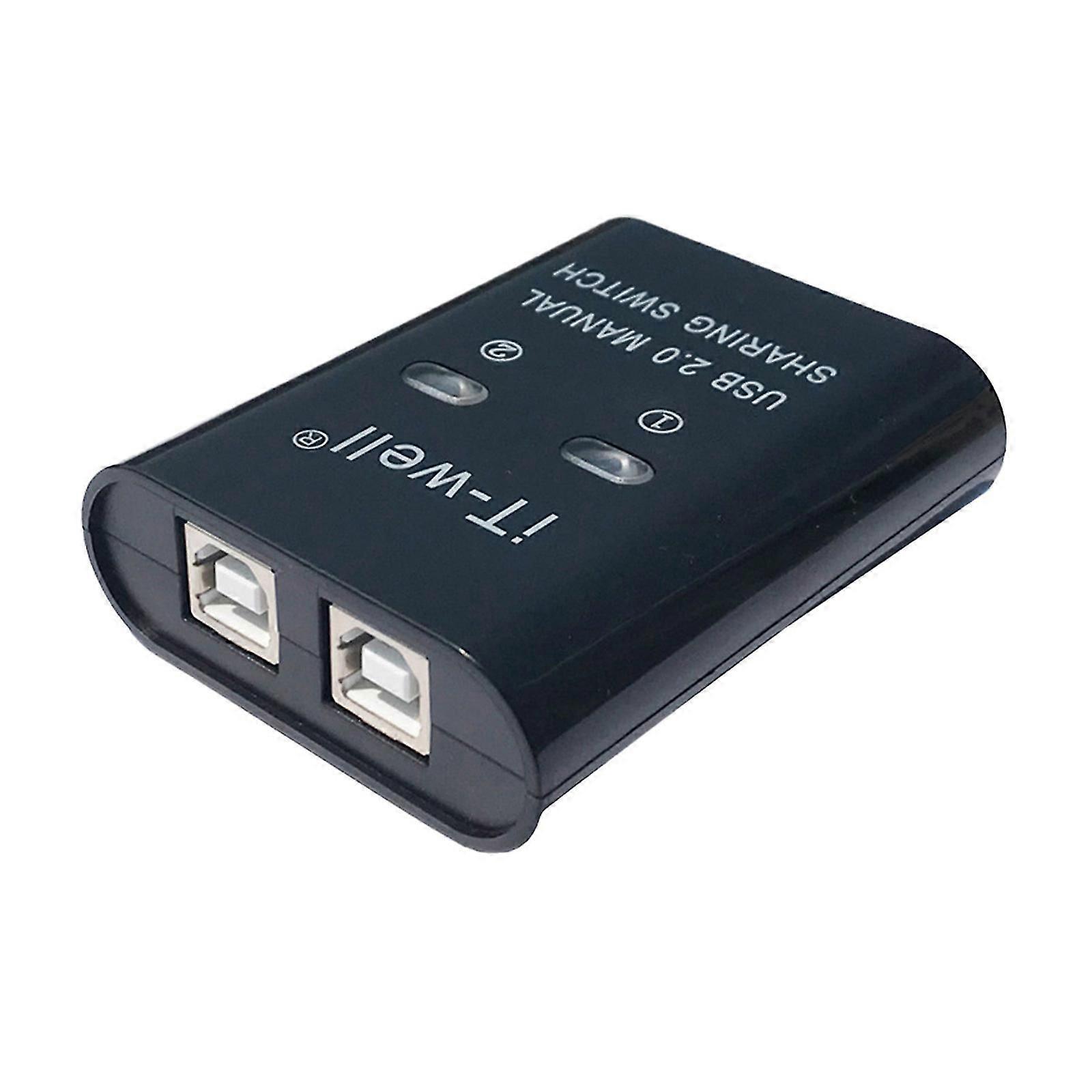 USB Printer Switch Selector KVM Switch Adapter 2 PC Sharing 1 USB Devices Hub