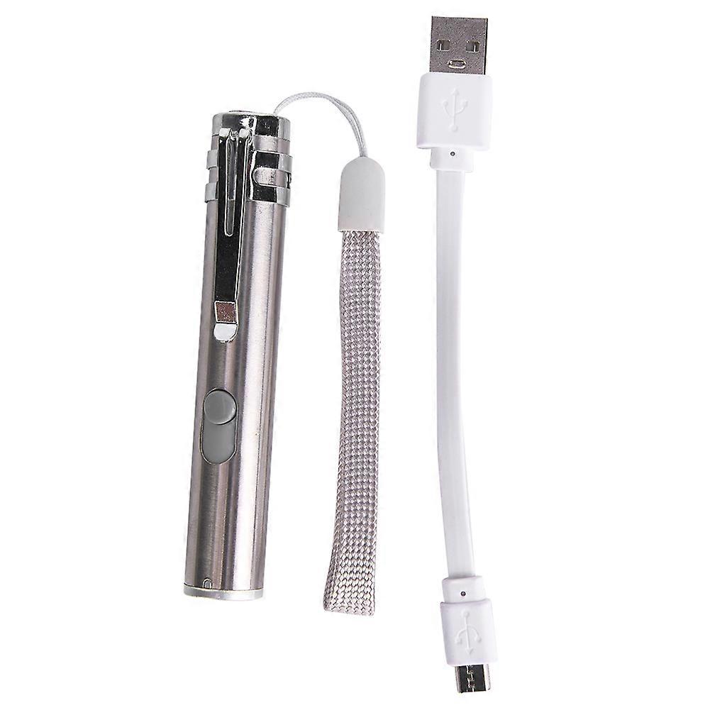 3 in 1 Multi-function Mini Portable Stainless Steel USB Charging LED Flashlight Infrared Light