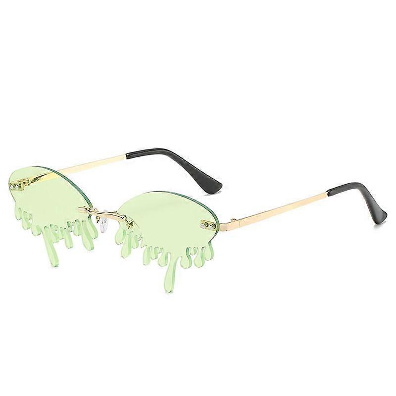 1 Pairs Tear Shape Sunglasses Rimless Sunglasses Narrow Sunglasses Colorful Frameless Glasses for Party