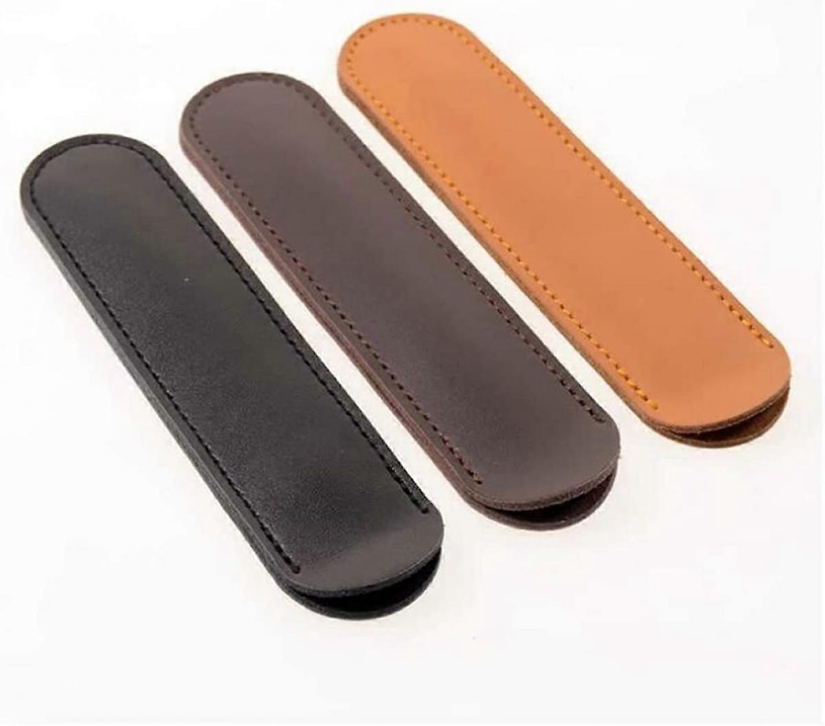 Genuine Leather Pen Sleeve Case Holder Pouch for Single Pen
