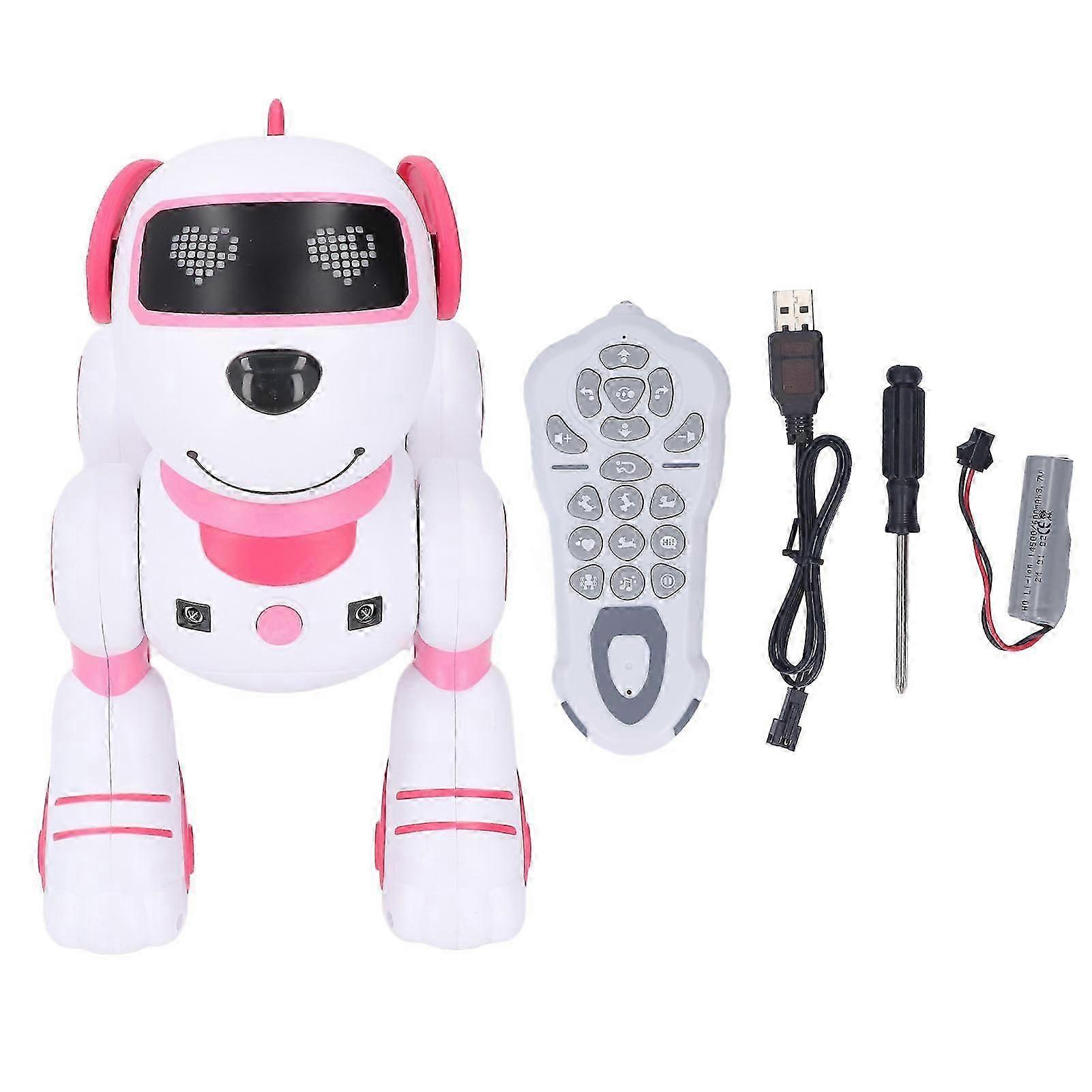 Robot Dog Toy Remote Control Voice Commands Touch Sensing Smart Robot Dog Educational Interactive Kids Robot Dog for Children Over 3 Years Old Roseate