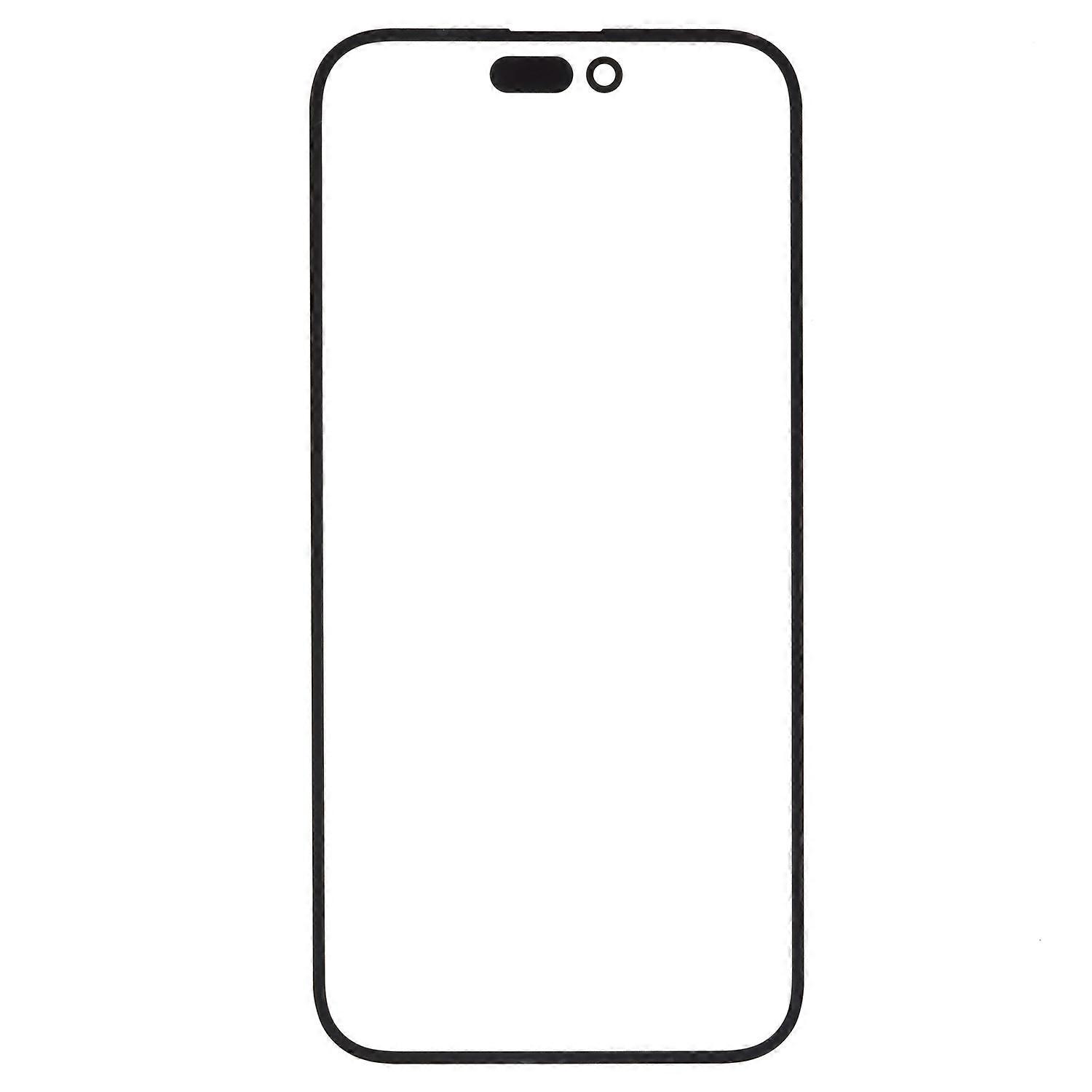 For iPhone 14 Pro Max Screen Glass Lens+OCA Adhesive Replacement (without Logo)