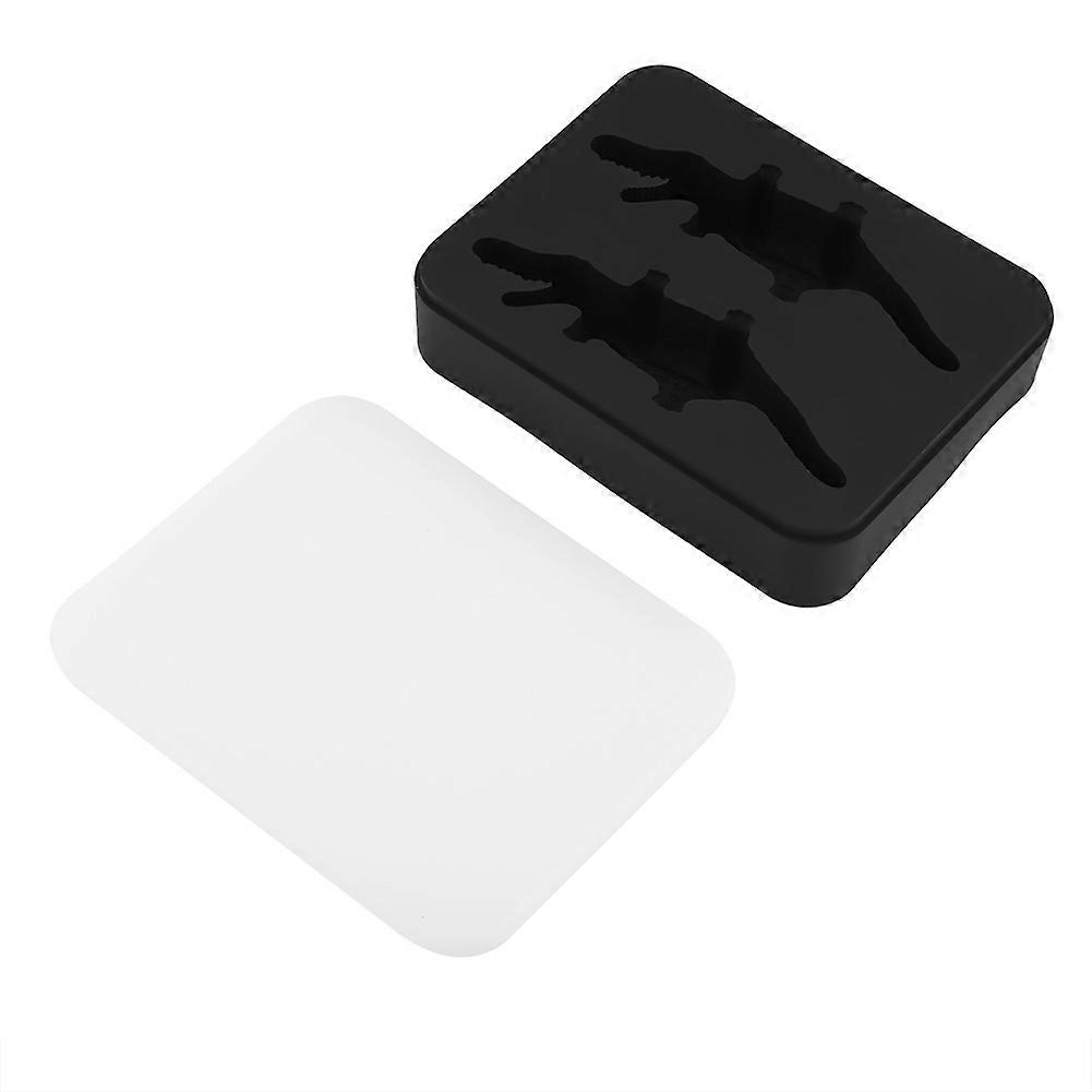Silicone Ice Cube Tray 2 Grids Crocodile Mold for Pudding Mould Bar Decor