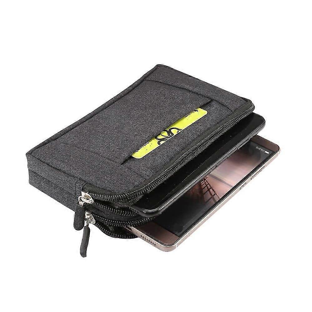 Étui de ceinture horizontal polyvalent 2 compartiments Fermeture éclair compatible i-mobile i-STYLE 711